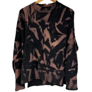 Pistola Darya Acid Dye Cotton Sweater in Dark Lava Women's Size Small NWT